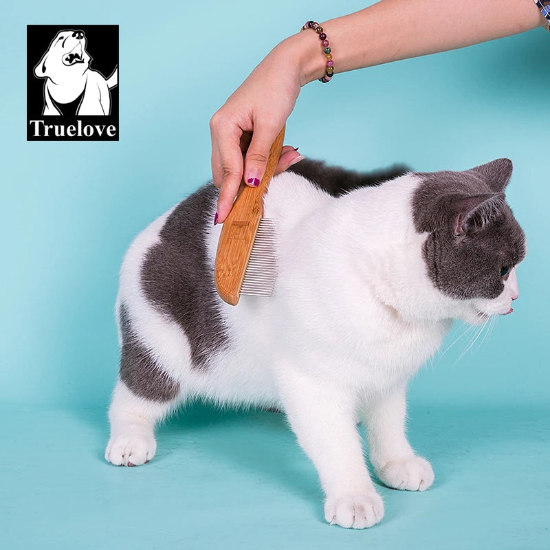 Stålkam för Hund & Katt – Ergonomisk Karda i Bambu för Tovutredning och Pälsvård