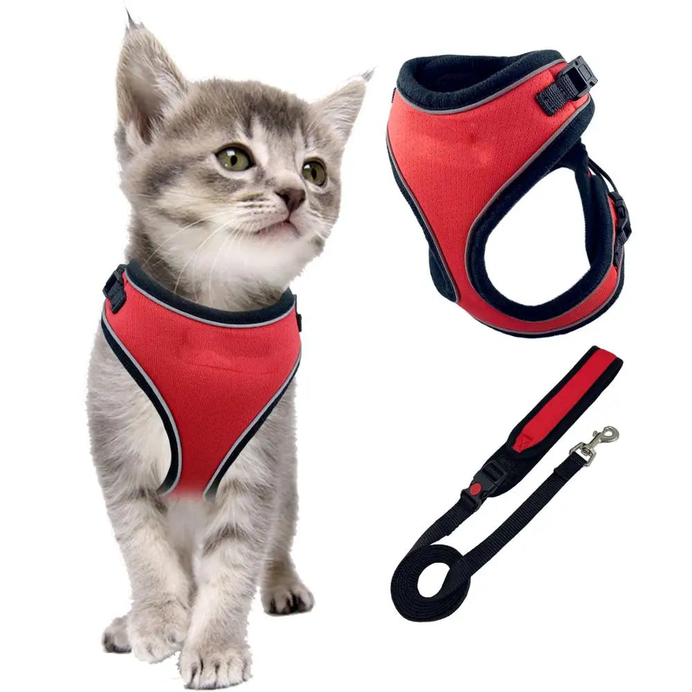 Lätt och Bekväm Kattsele med Koppel – Rymsäker med Reflex och Stötdämpning