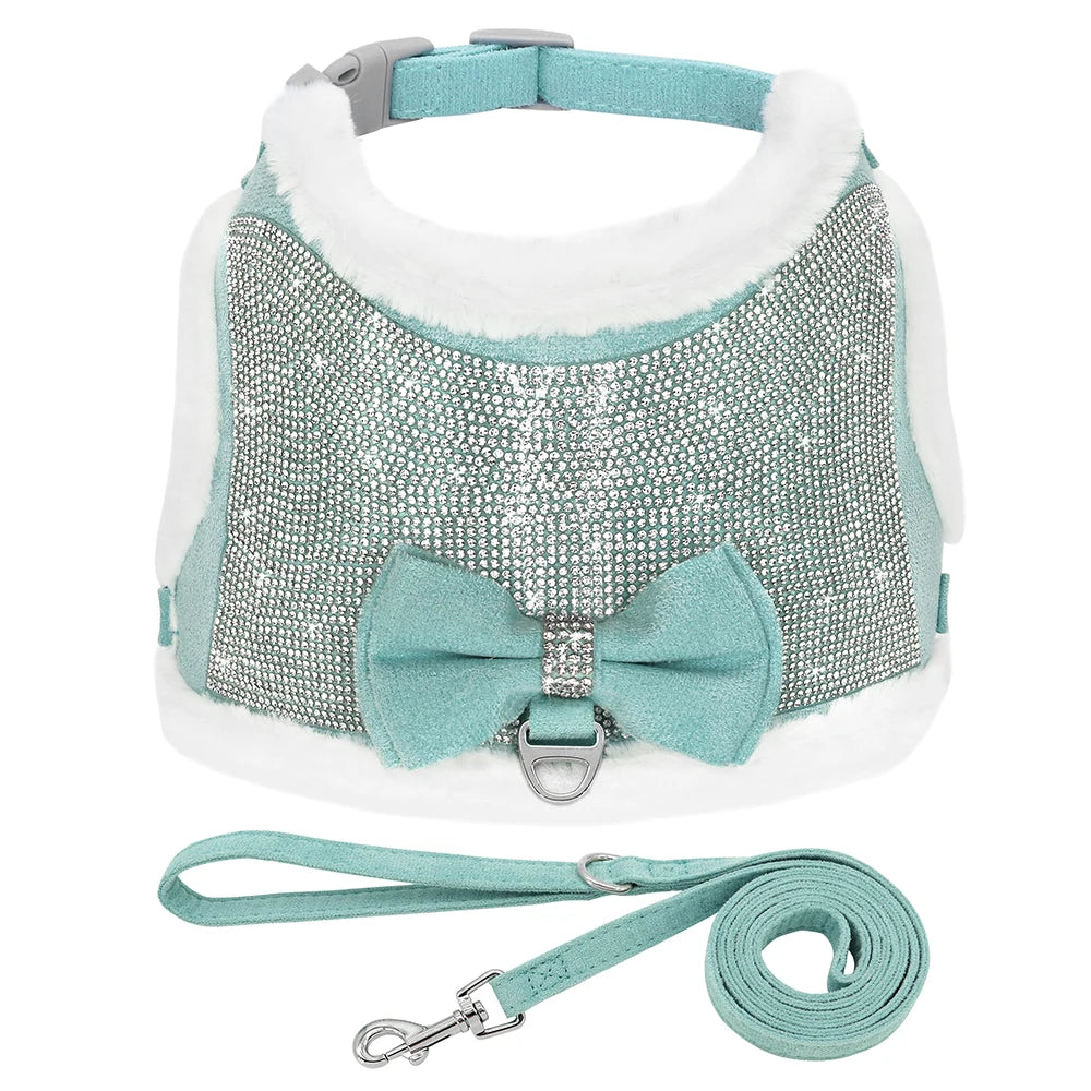 Elegant Vintersele med Strass för Små Hundar och Katter