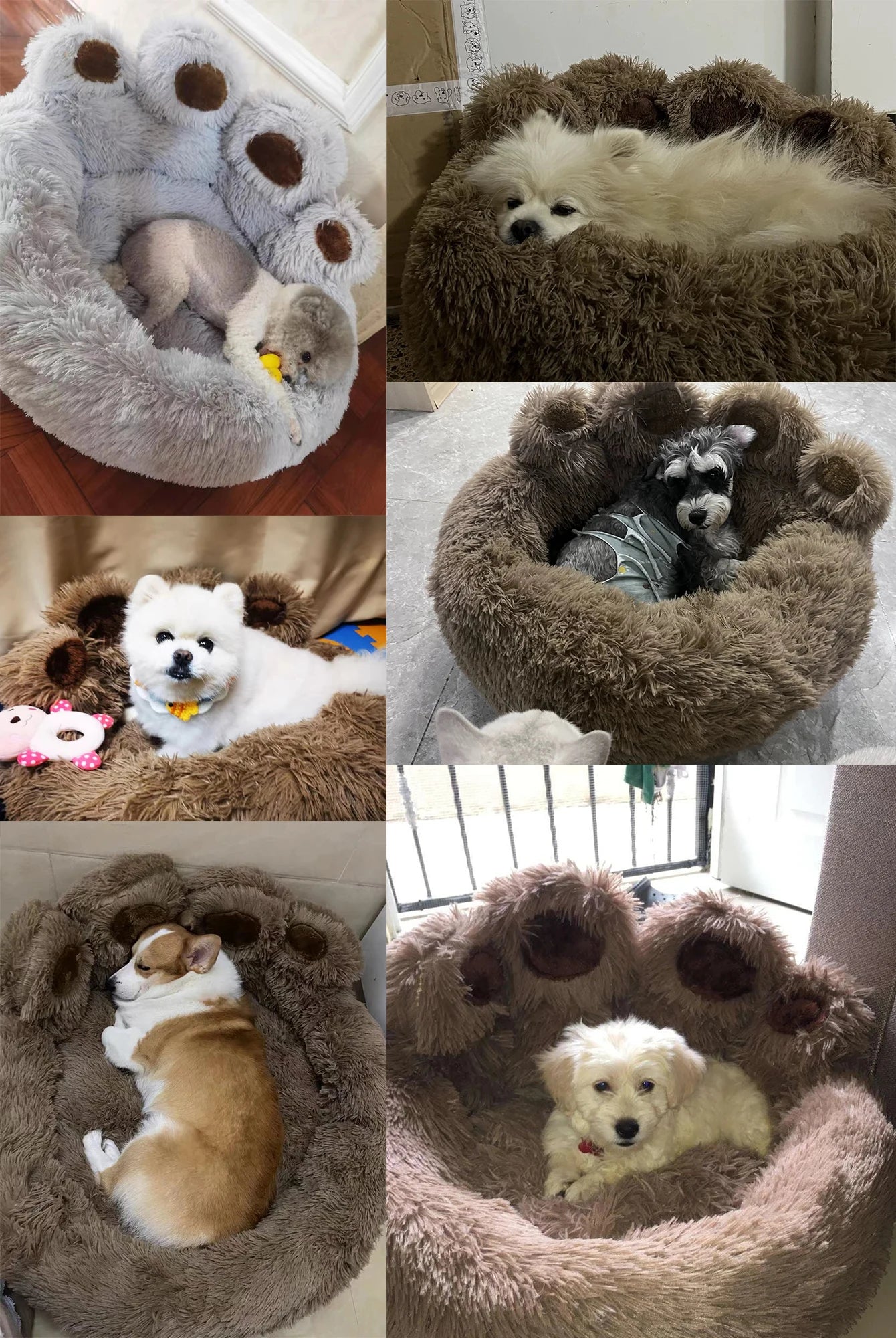Mjukt och Bekvämt Hundbo – Fluffig Hundbädd i Plysch för Små till Stora Hundar och Katter