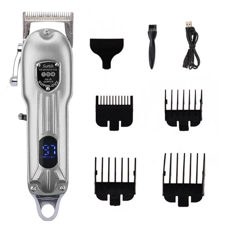Professionell Hundtrimmer i Metall – Uppladdningsbar och Tyst med Precisionsblad