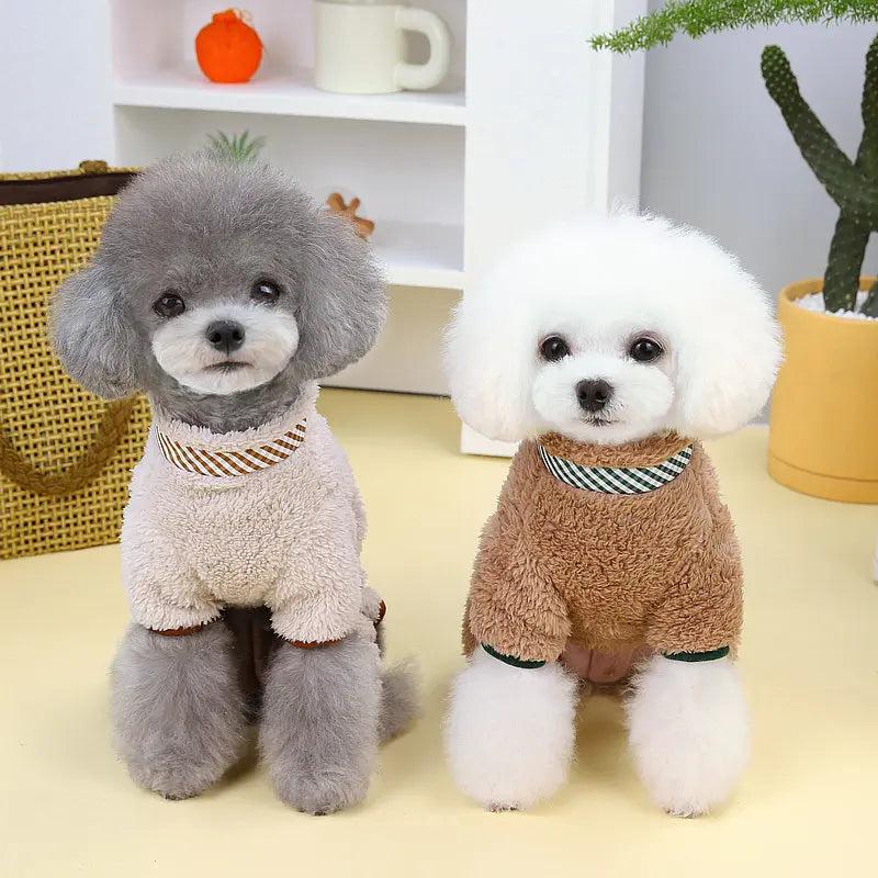 Mysig Flanelloverall för Hund & Katt – Varm Pyjamas för Kalla Dagar