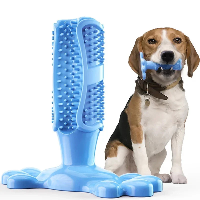 Interaktiv Tuggleksak för Hund – Tandborstleksak i Gummi med Godisdispenser