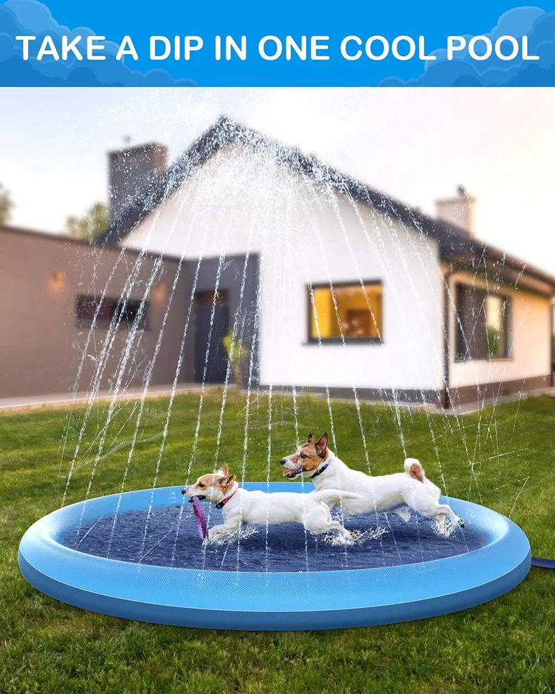 Interaktiv Vattenspridarmat för Hundar – Håll Din Hund Sval och Lekfull i Sommar
