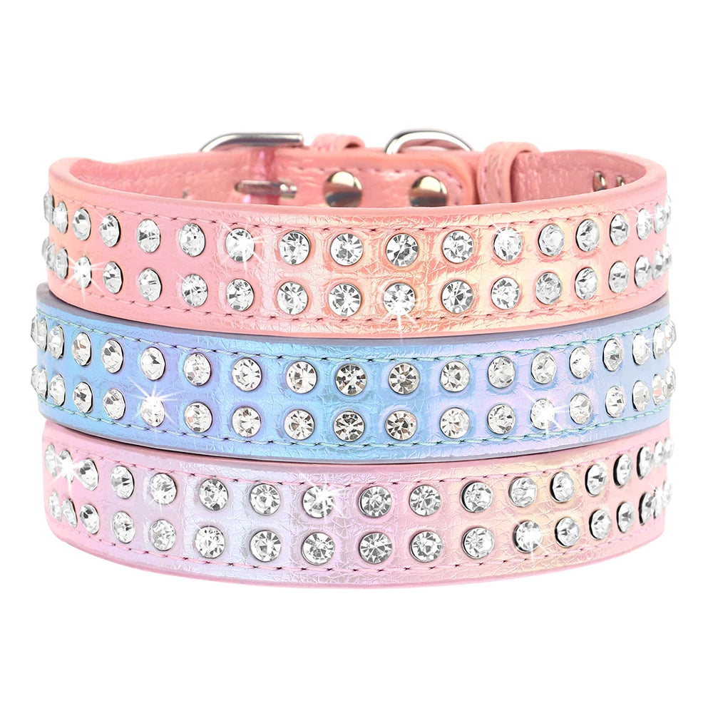 Stilrent Halsband med Glittrande Kristaller för Små Hundar och Katter