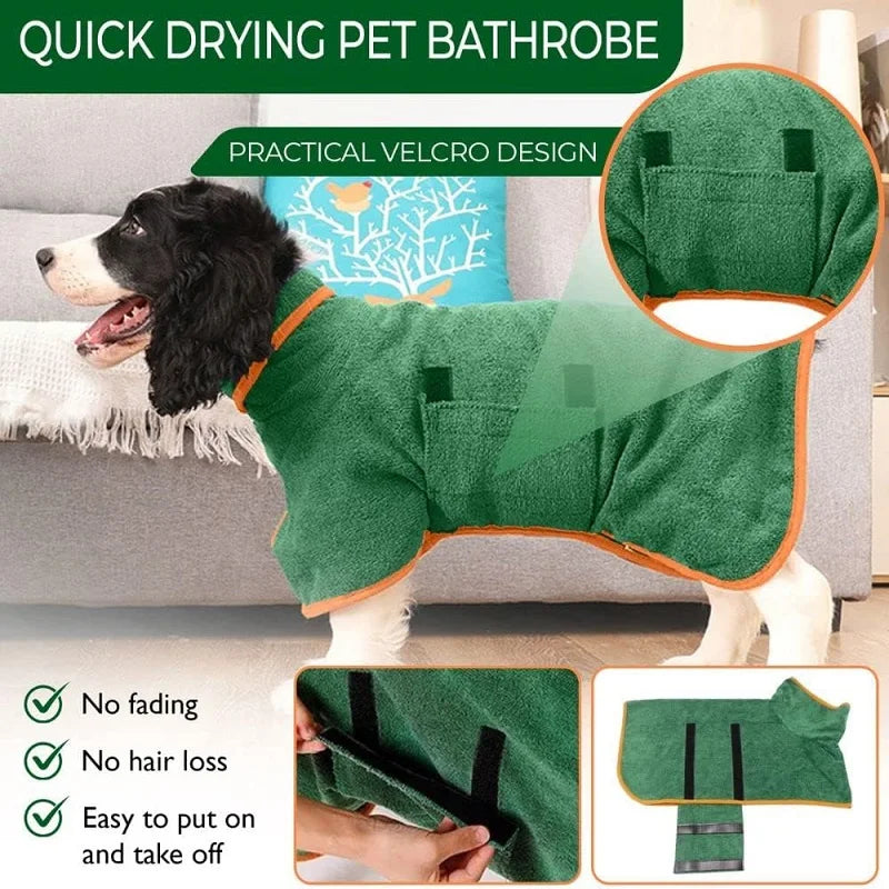 Hundbadrock av Microfiber för Små till Stora Hundar