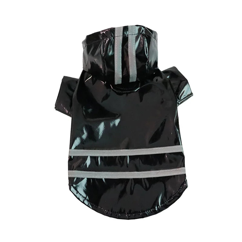 Vattentät Regnponcho för Små Hundar & Katter – Reflekterande Design med Koppelöppning