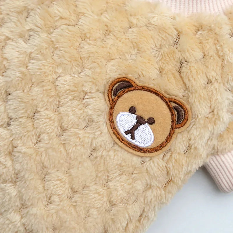 Mjuk Vintertröja i Korallfleece – Varm Pullover för Små Hundar och Katte