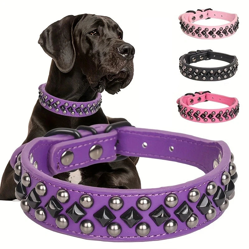 Slitstarkt Hundhalsband i PU-läder - Elegant och Tåligt Hundhalsband med Robust Design