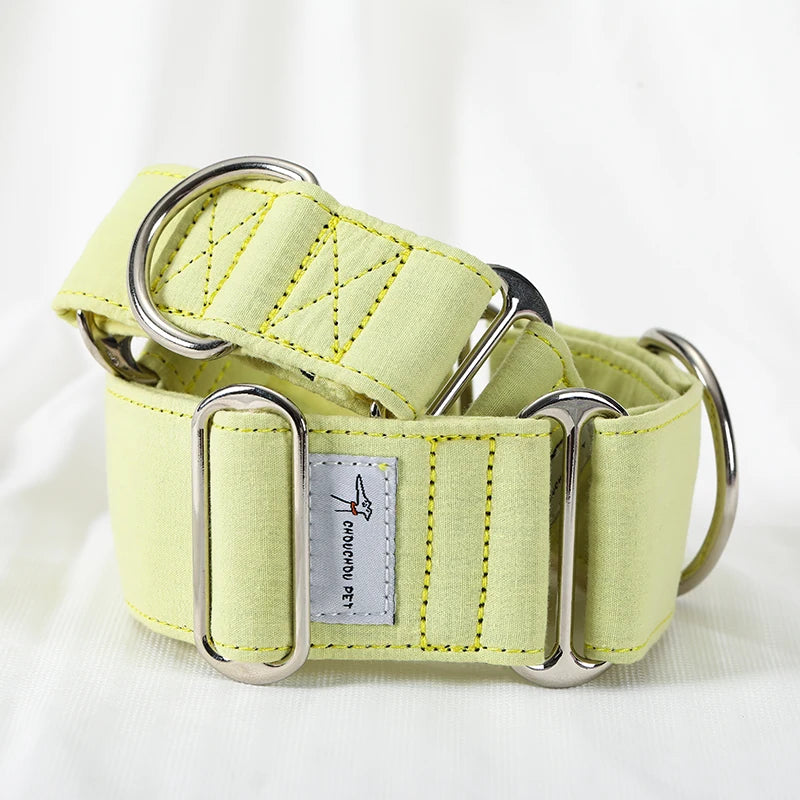 Justerbart Martingale Hundhalsband – Brett, Vadderat & Mönstrat i Bomull