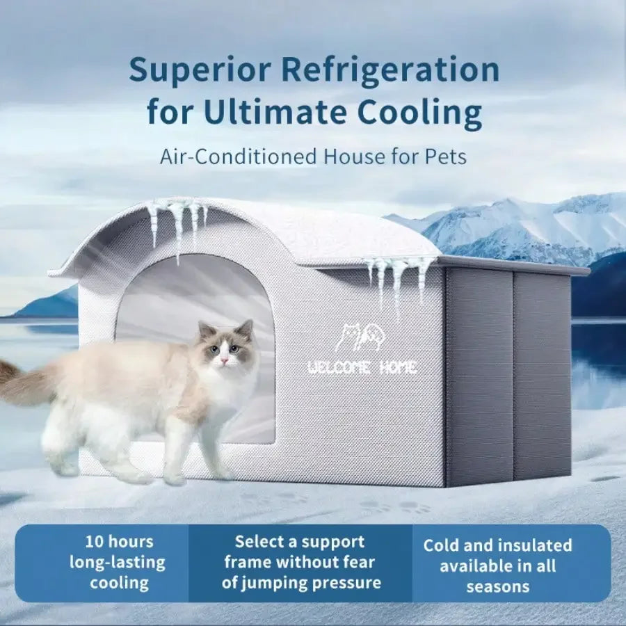 Sommarbädd för Hund & Katt – Kylande Igloo-säng med Luftig Design