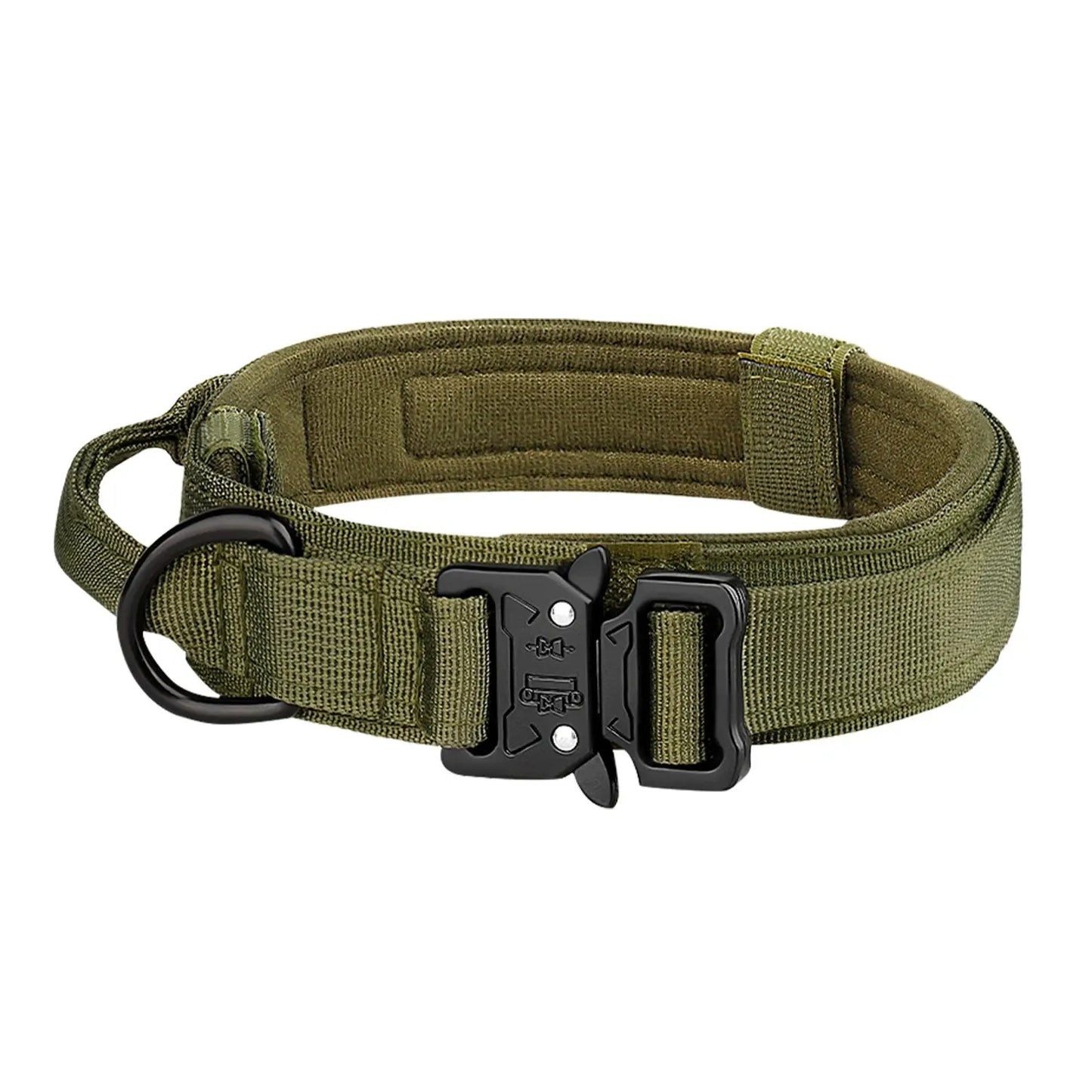 Taktiskt Hundhalsband i Slitstarkt Nylon – Justerbart med Metallspänne för Träning & Aktivitet