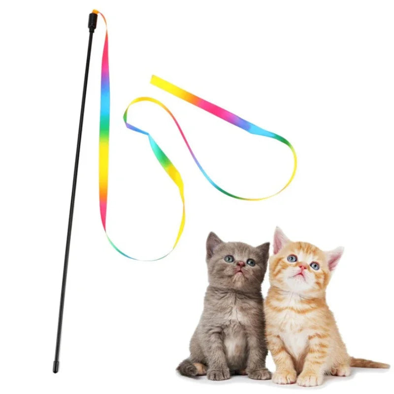 Kattspö med Regnbågsband Dubbelsidig Aktiverande Leksak