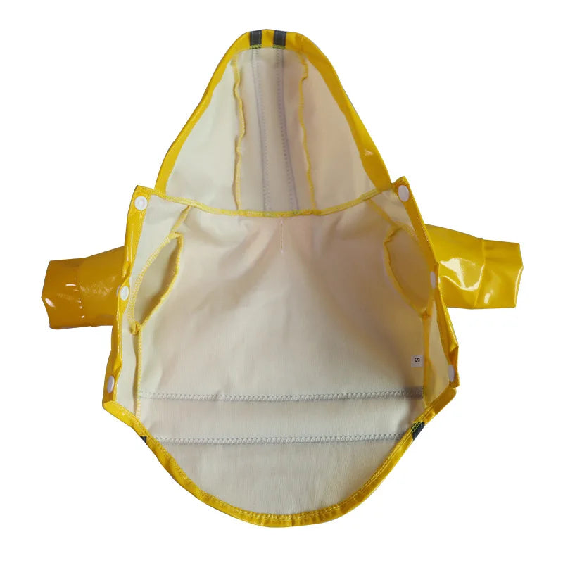 Vattentät Regnponcho för Små Hundar & Katter – Reflekterande Design med Koppelöppning