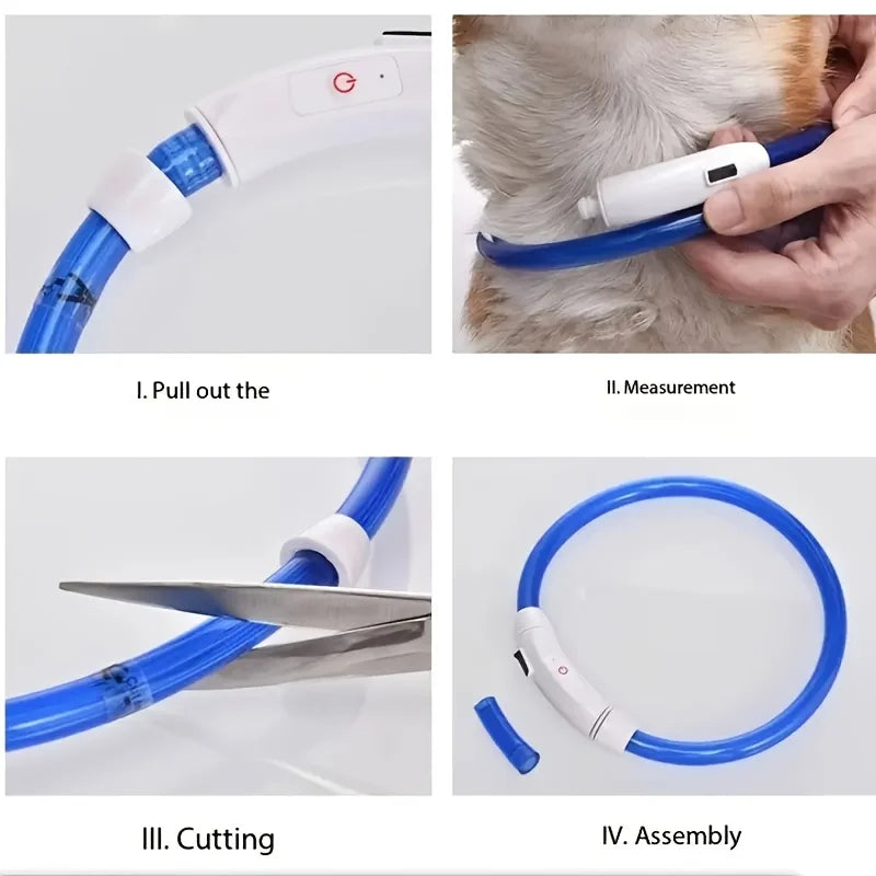 LED Hundhalsband med USB-laddning – Synlighet & Säkerhet i Mörker