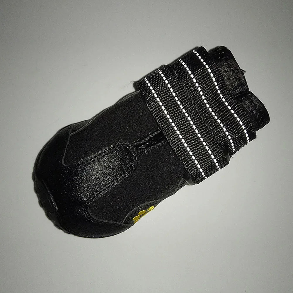 Vattentäta Hundskor – Halksäkra Gummiskor med Reflex - Skydd för Tassar i Snö & Värme – 4-pack
