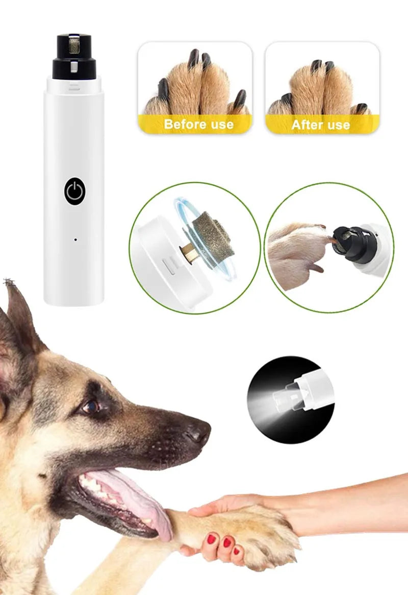 Elektrisk Kloslip med LED & USB – Tyst och Säker för Hund & Katt