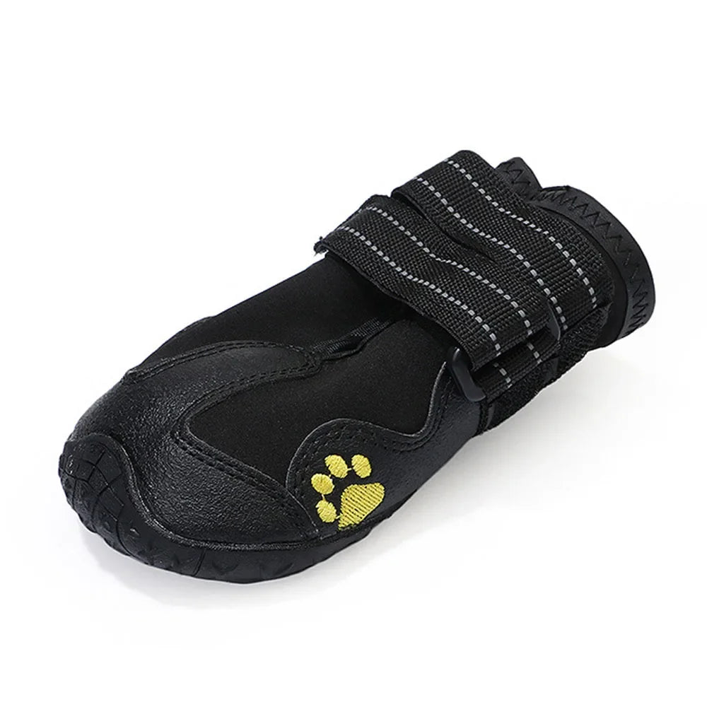 Vattentäta Hundskor – Halksäkra Gummiskor med Reflex - Skydd för Tassar i Snö & Värme – 4-pack