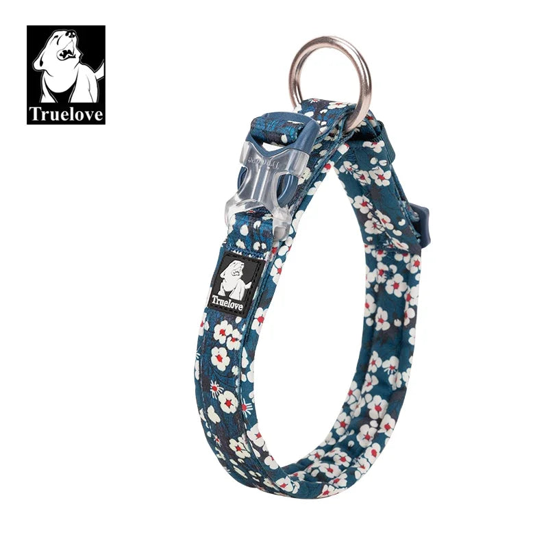 Blommigt och Vadderat Hundhalsband – Stilrent, Slitstarkt och Bekvämt