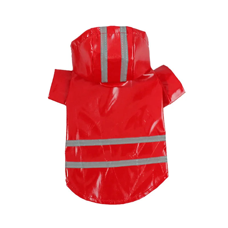 Vattentät Regnponcho för Små Hundar & Katter – Reflekterande Design med Koppelöppning