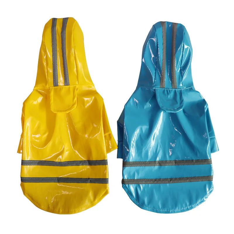 Vattentät Regnponcho för Små Hundar & Katter – Reflekterande Design med Koppelöppning
