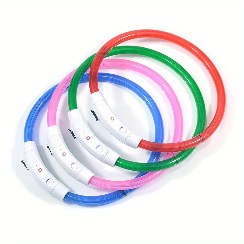 LED Hundhalsband med USB-laddning – Synlighet & Säkerhet i Mörker