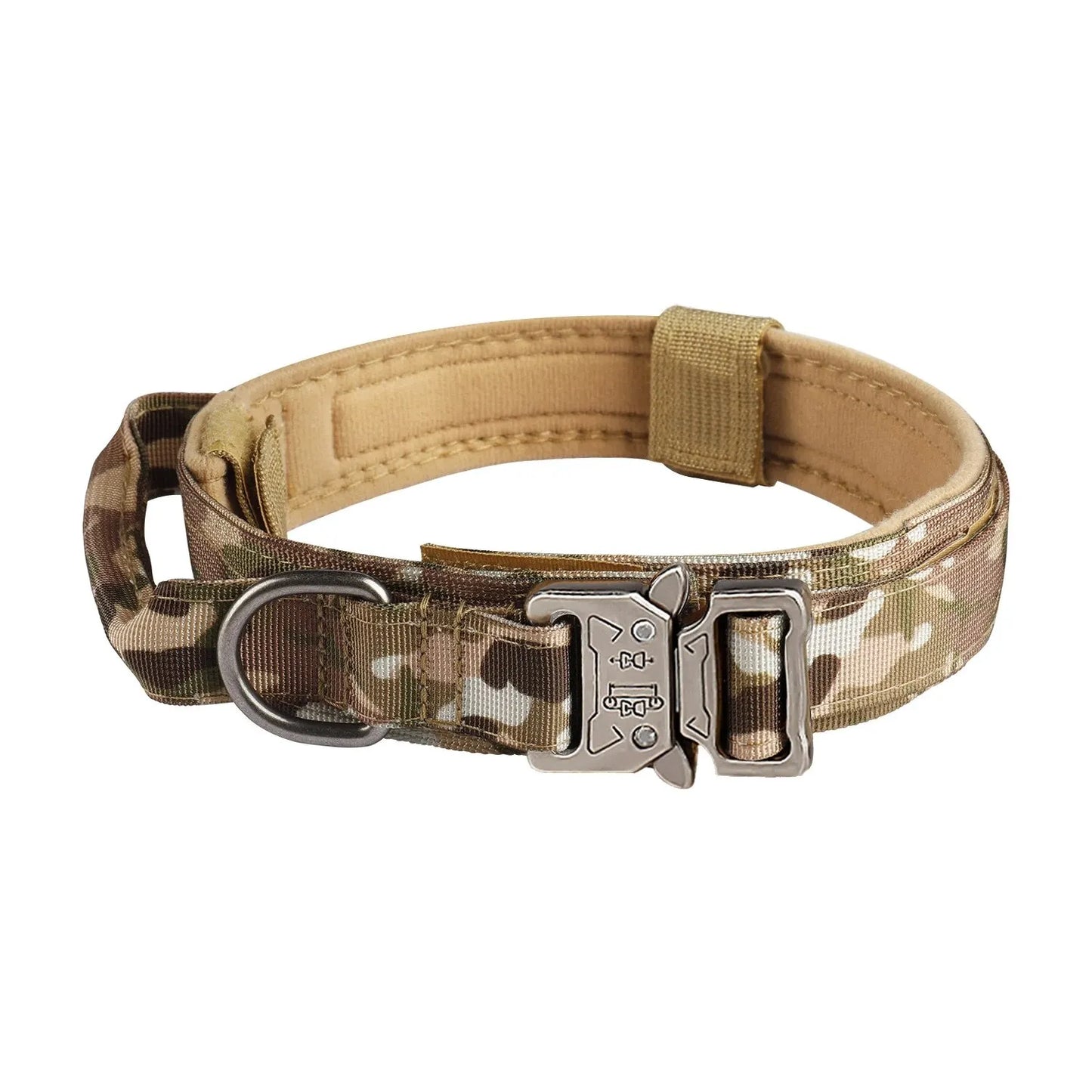 Taktiskt Hundhalsband i Slitstarkt Nylon – Justerbart med Metallspänne för Träning & Aktivitet