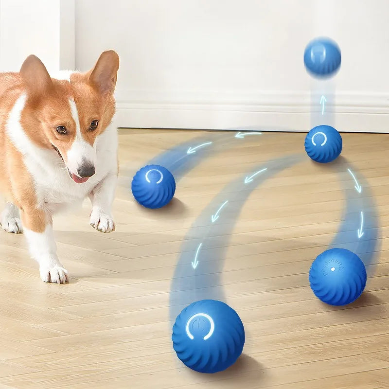 Intelligent Hoppande Hundboll – USB-laddningsbar Interaktiv Boll för Valpar och Små Hundar