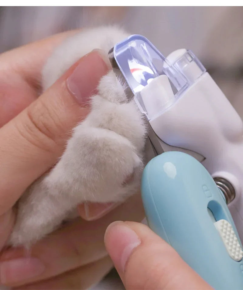 Kloklippare med LED-ljus – Säker & Exakt Nagelklippare för Hund, Katt & Smådjur