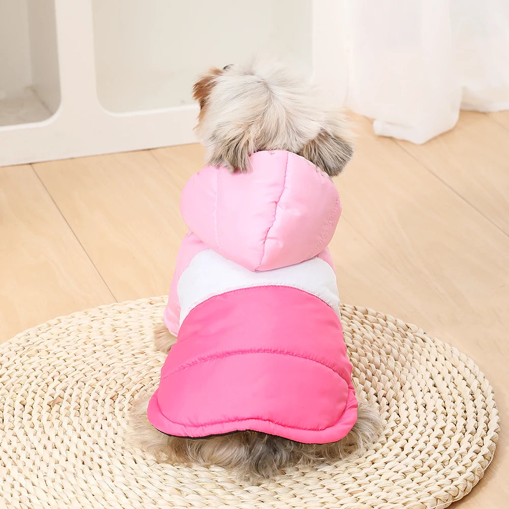 Varm Vindtät Hundjacka med Fleece och D-ring – Små Hundar & Katter