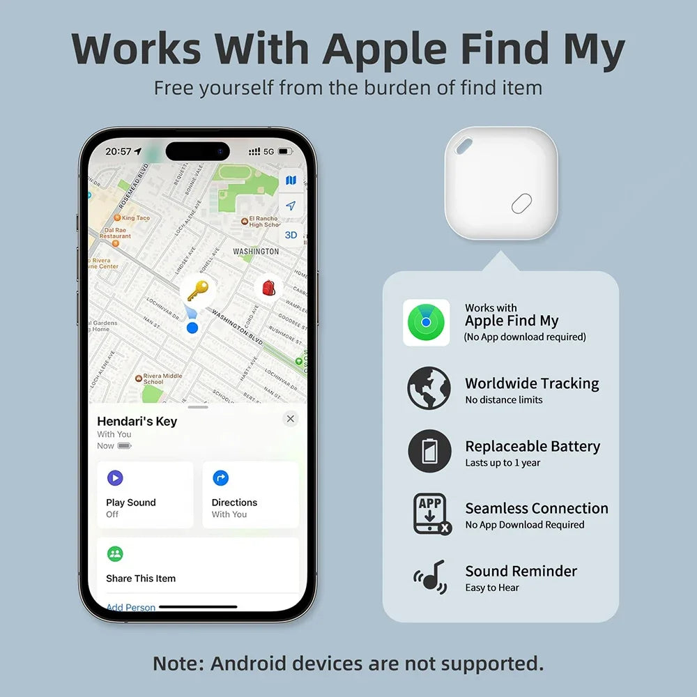 Bluetooth-GPS För Hundar Och Katter – Kompatibel Med Apple Find My