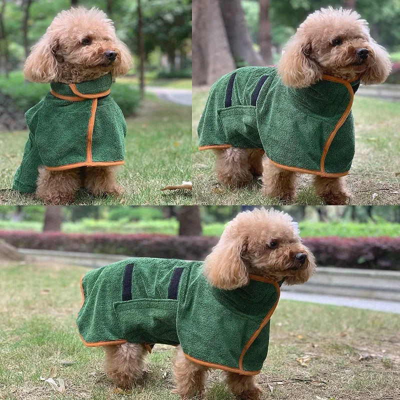 Hundbadrock av Microfiber för Små till Stora Hundar