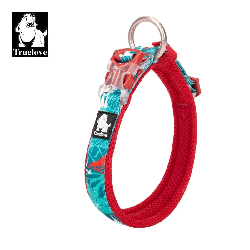 Blommigt och Vadderat Hundhalsband – Stilrent, Slitstarkt och Bekvämt