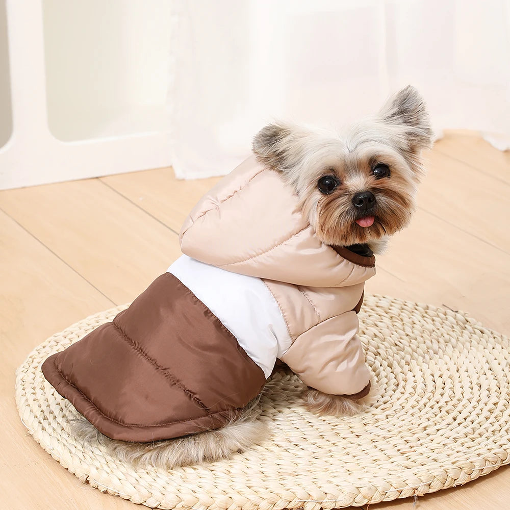 Varm Vindtät Hundjacka med Fleece och D-ring – Små Hundar & Katter