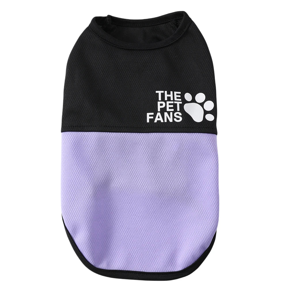 UV-Skyddande Sommartröja för Hund och Katt – Andningsbar T-shirt med Tassmönster