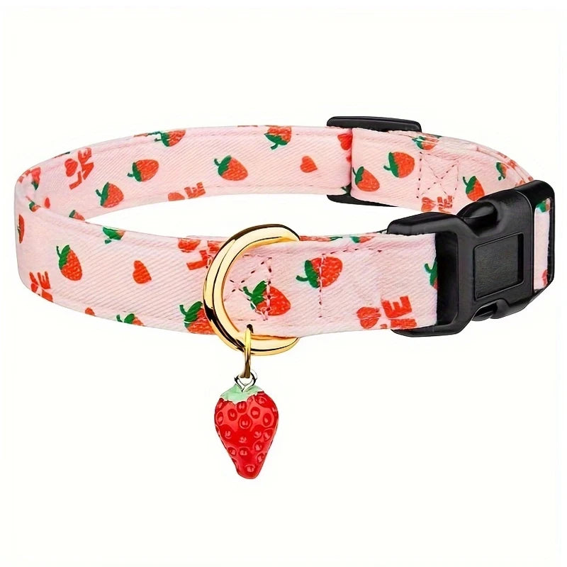 Lekfullt Halsband med Fruktmotiv – För Hundar och Katter