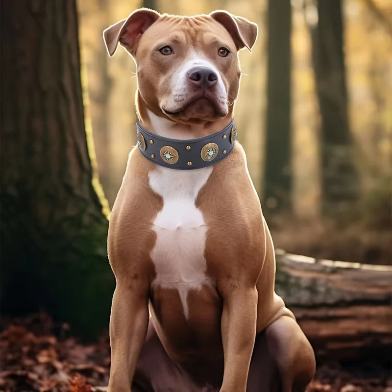Lyxigt Handgjort Hundhalsband i PU-läder – Robust, Mjukt och Justerbart