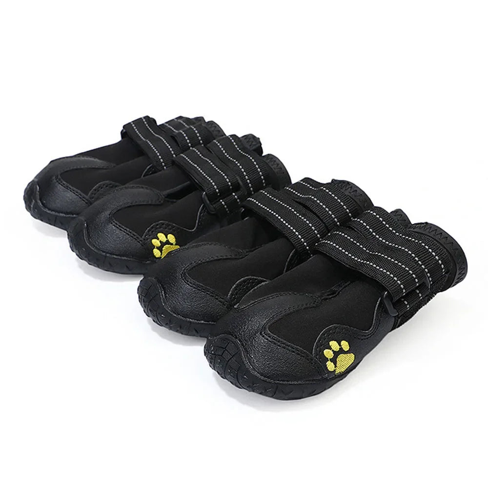 Vattentäta Hundskor – Halksäkra Gummiskor med Reflex - Skydd för Tassar i Snö & Värme – 4-pack