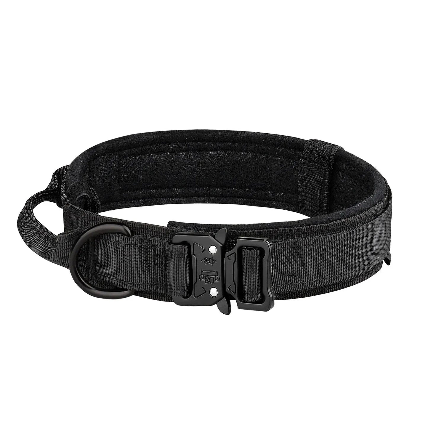 Taktiskt Hundhalsband i Slitstarkt Nylon – Justerbart med Metallspänne för Träning & Aktivitet