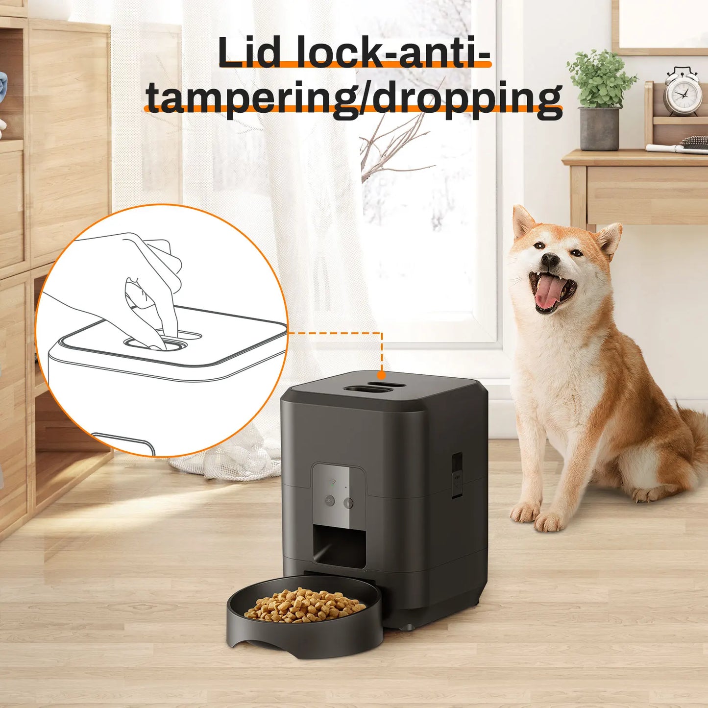 Smart Automatisk Matare för Katt & Hund – Tidsinställning, Portionskontroll & Dubbel Skål