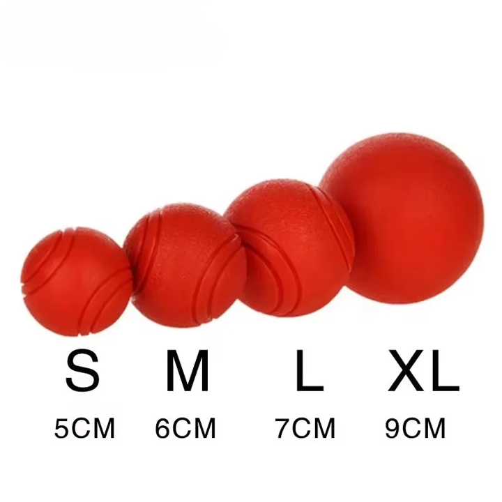 robust solid gummiboll för hundar och apport