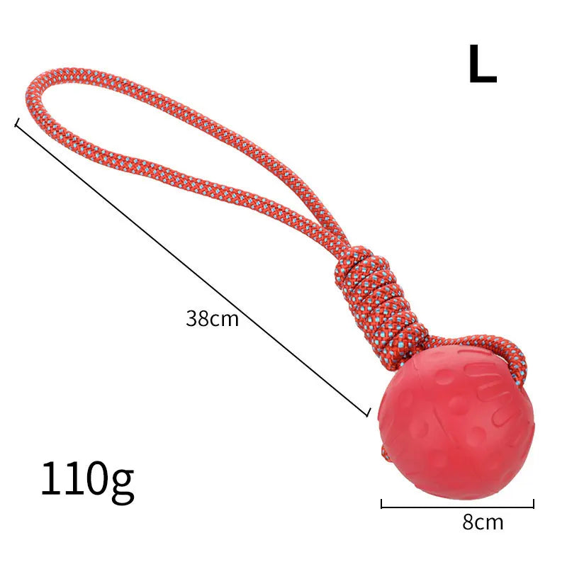 robust solid gummiboll för hundar och apport