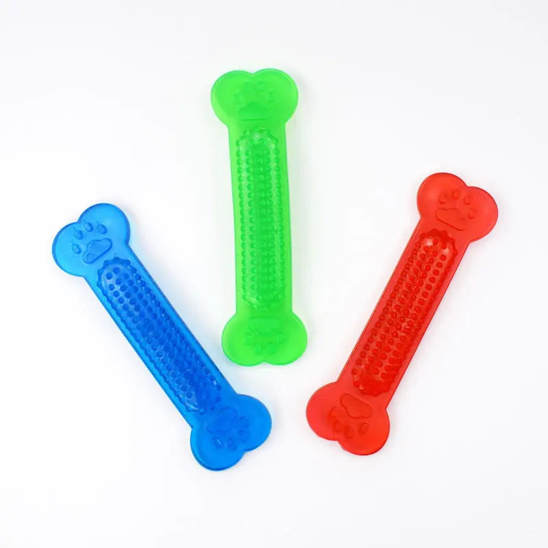 tuggtålig benformad hundleksak i gummi för tandvård