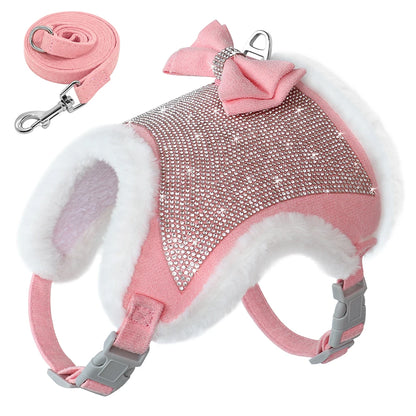 Elegant Vintersele med Strass för Små Hundar och Katter