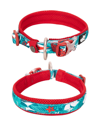 Blommigt och Vadderat Hundhalsband – Stilrent, Slitstarkt och Bekvämt