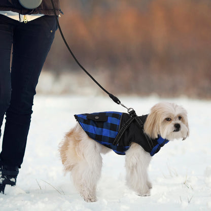 Vinterjacka med Sele för Hund – Varm, Vind- och Vattentålig med Reflexer & Ryggdragkedja