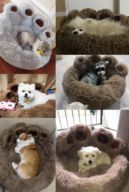 Mjukt och Bekvämt Hundbo – Fluffig Hundbädd i Plysch för Små till Stora Hundar och Katter