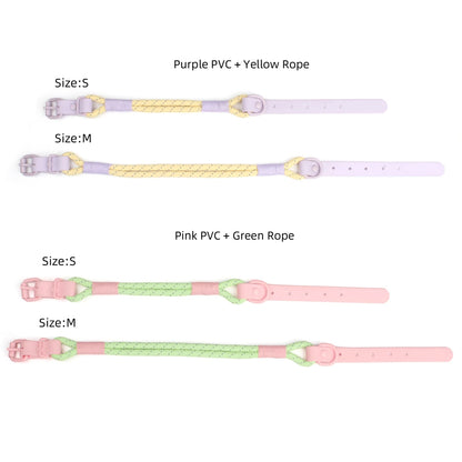 Populärt Justerbart Halsbands- och Koppelset i Reflekterande Nylon – Hundpromenad i Somrig Design