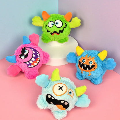 Mjuk Hundleksak i Form av ett Litet Monster med Ljudboll - Slitstark och Rolig