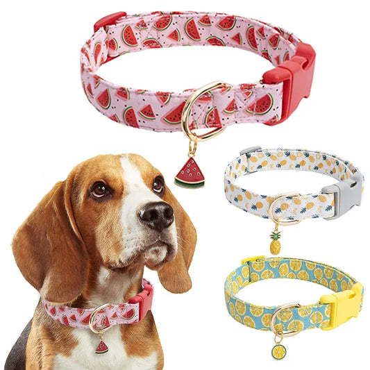 Lekfullt Halsband med Fruktmotiv – För Hundar och Katter